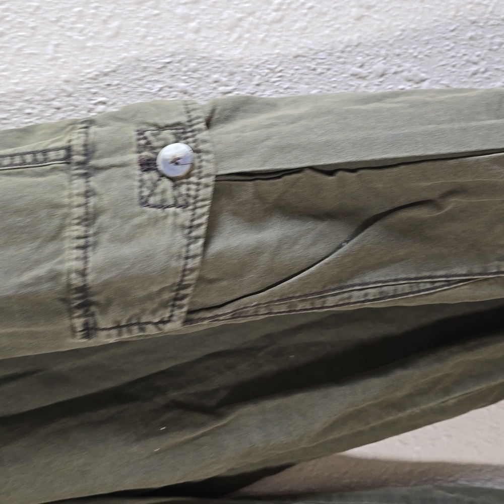 Free People Green Cargo Pants with Elastic Ankle Cuffs - Picture 4 of 9